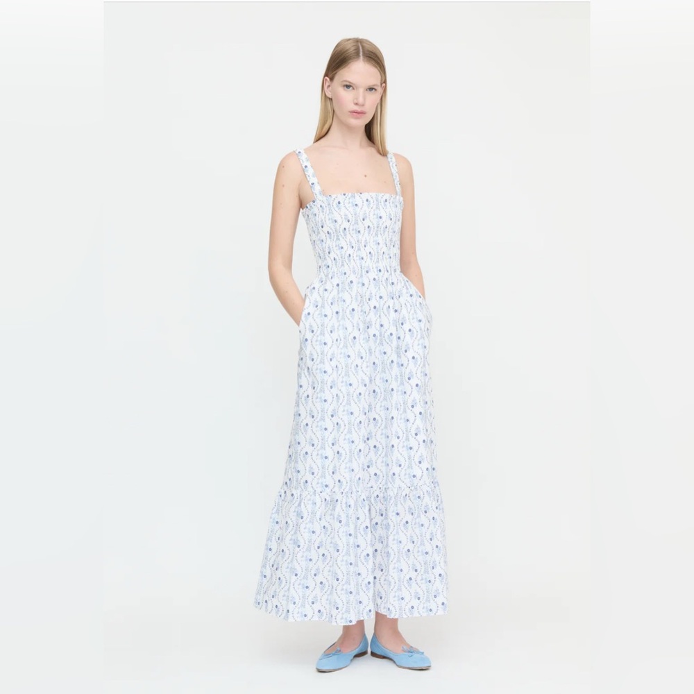 NWT Hill House Anjuli Nap Dress Blue Vine
Stripe Sz Small